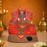 Ganapati Idol - Dark Red