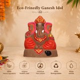 Ganapati Idol - Dark Red