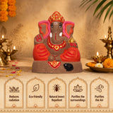 Ganapati Idol - Dark Red