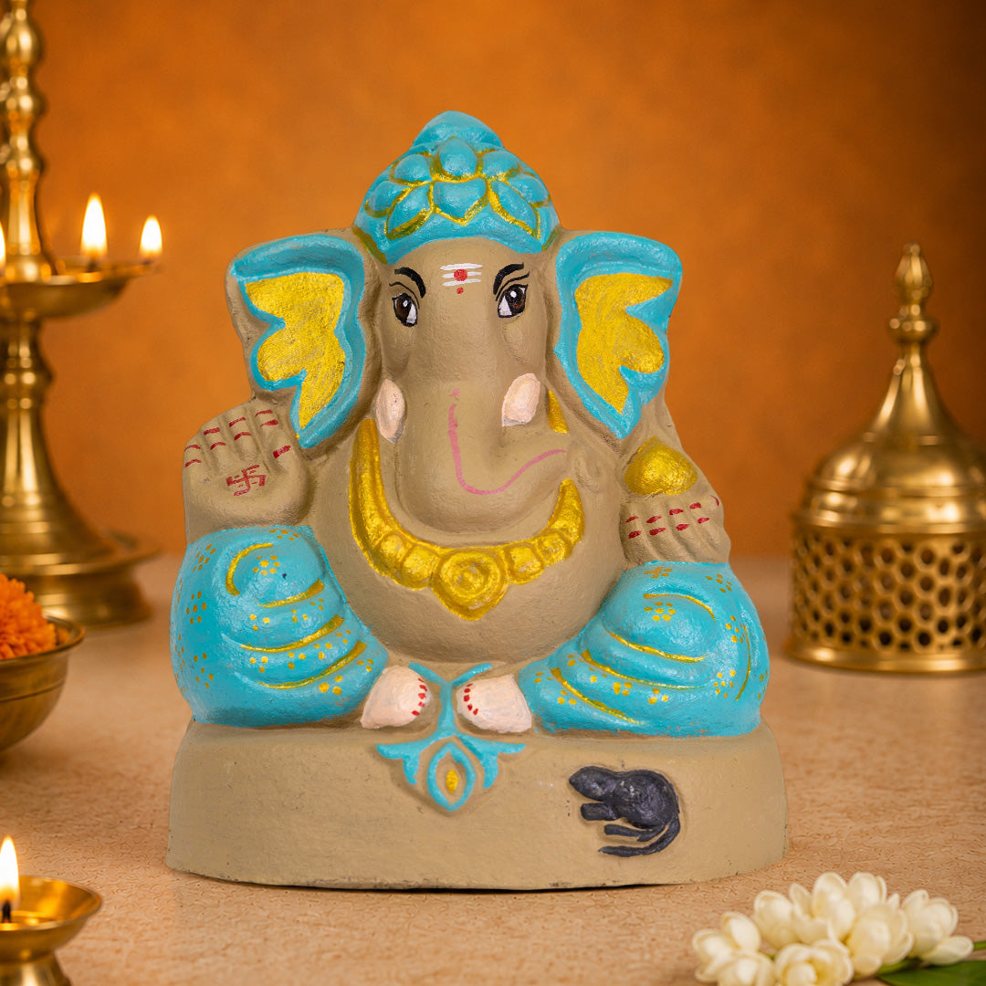 Ganapati Idol - Ocean Blue