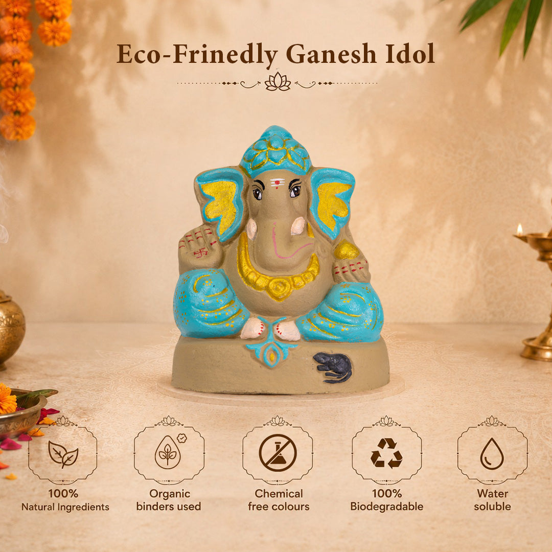 Ganapati Idol - Ocean Blue