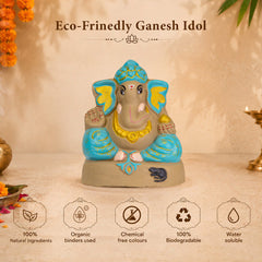 Ganapati Idol - Ocean Blue