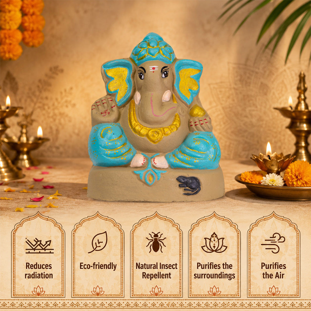 Ganapati Idol - Ocean Blue
