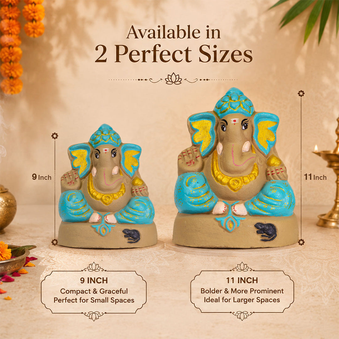 Ganapati Idol - Ocean Blue