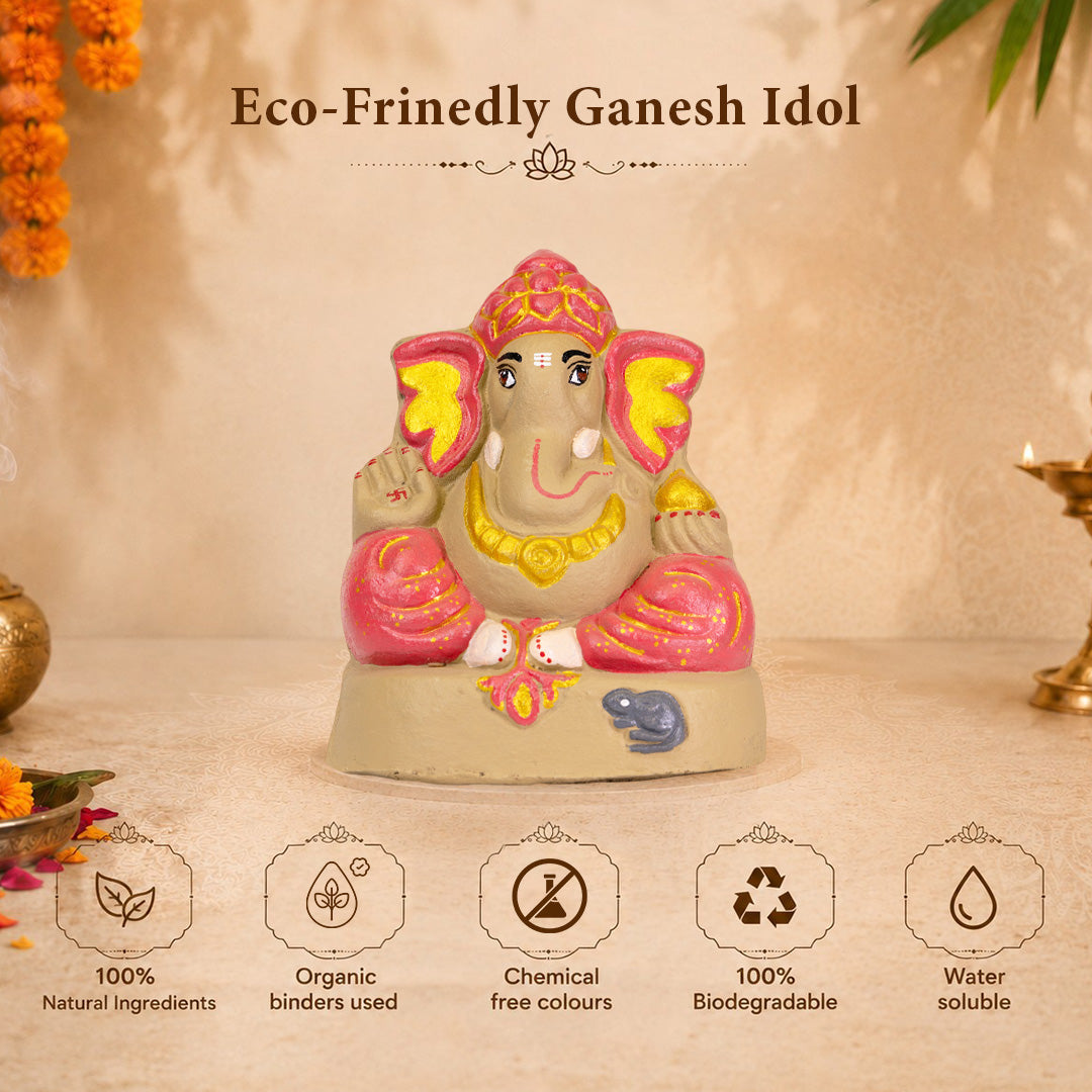 Ganapati Idol - Red