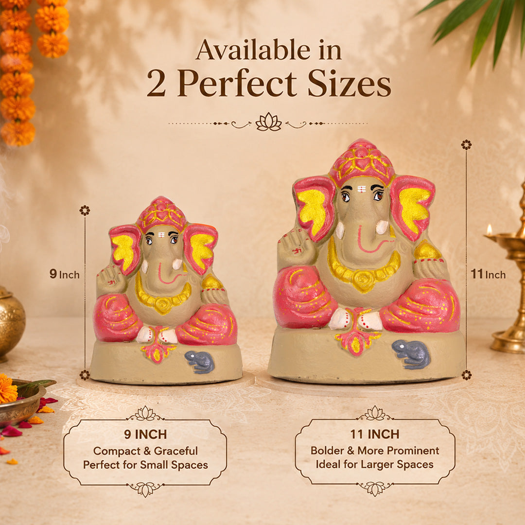 Ganapati Idol - Red