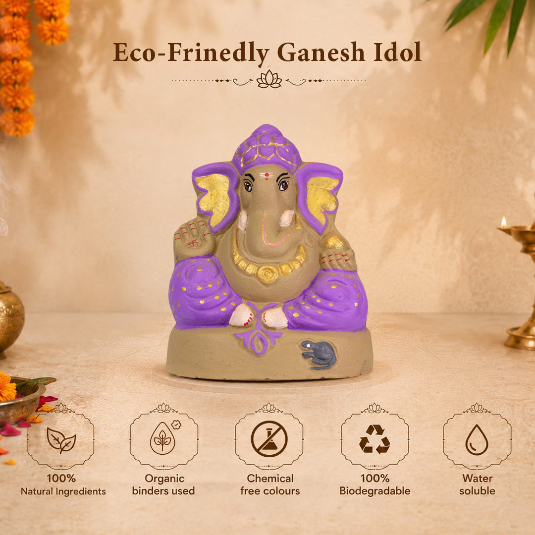 Ganapati Idol - Purple