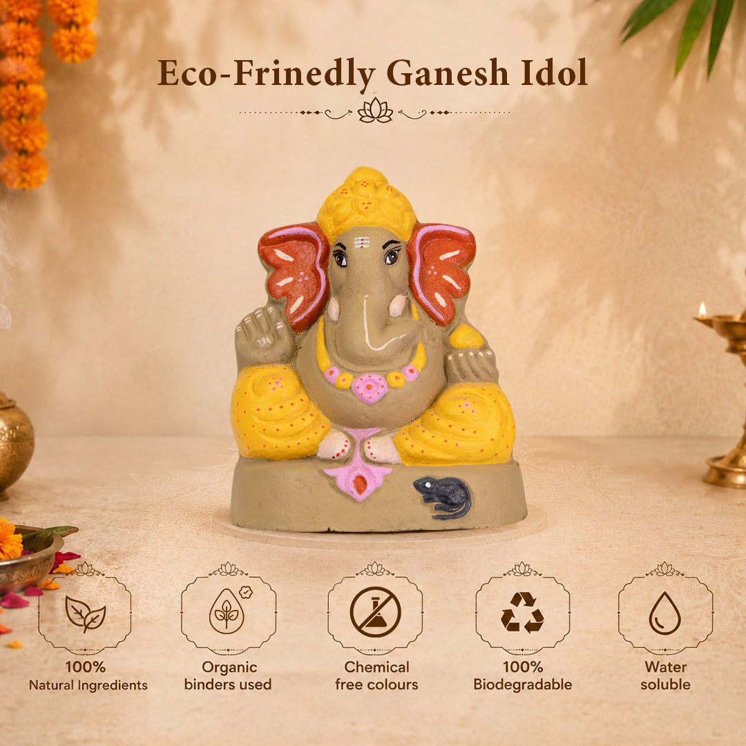 Ganapati Idol - Ochre