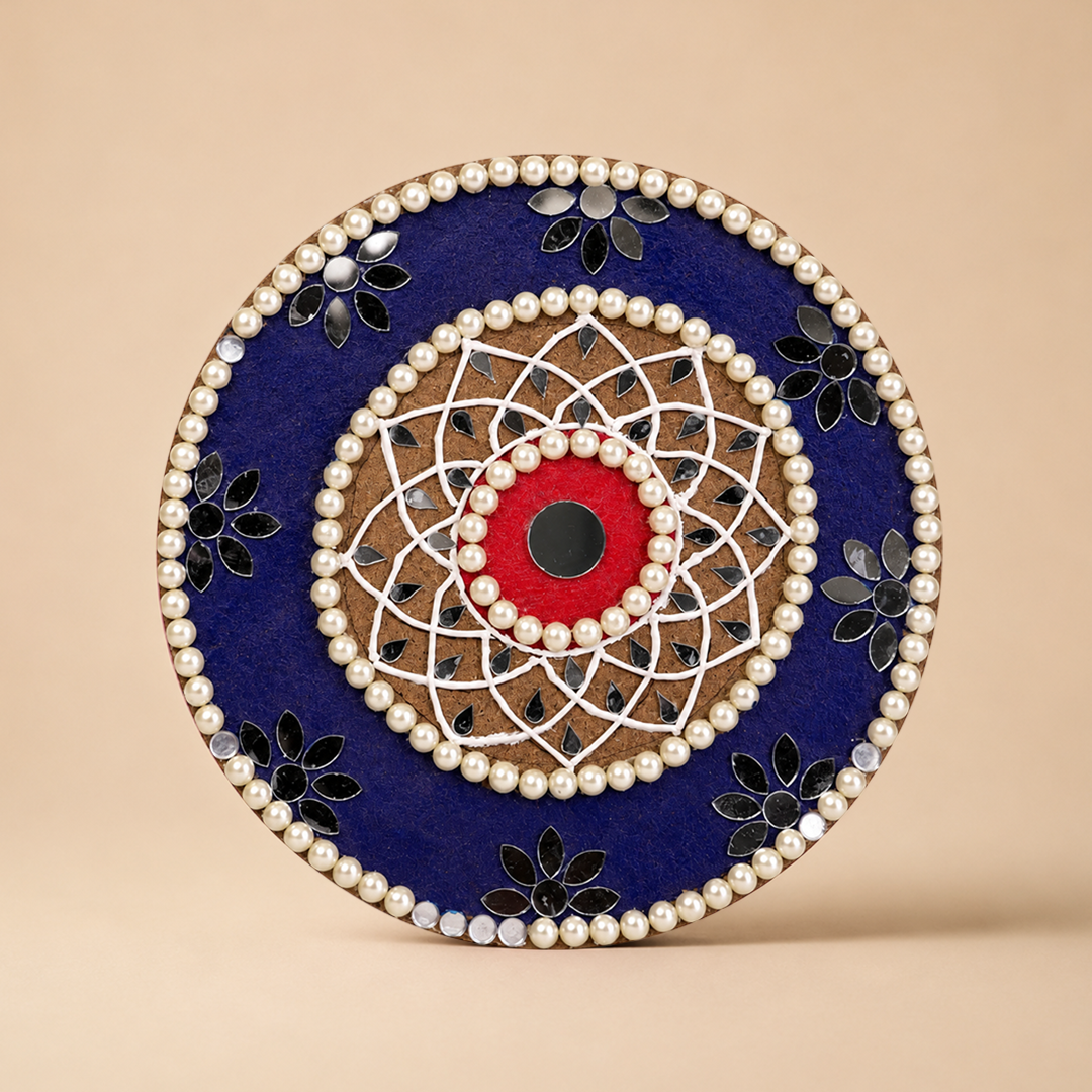 Decorative Frame Dark Blue+White